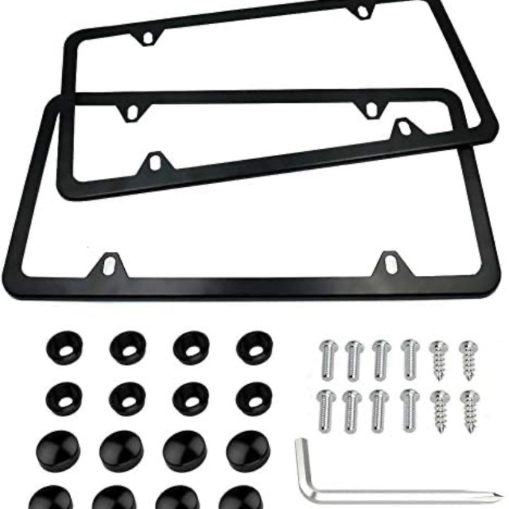 License plate frame, black